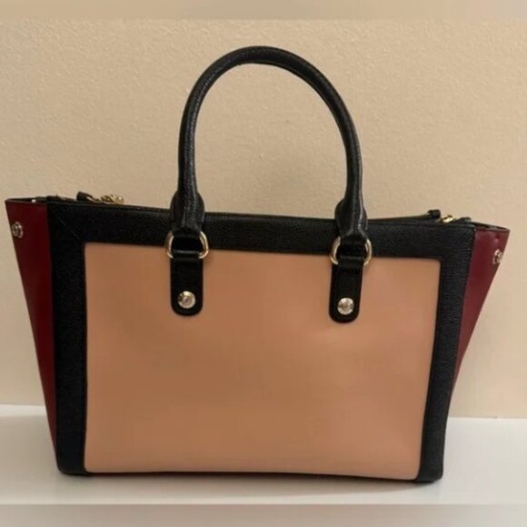 Henri Bendel color block tote bag purse No crossbody strap - Picture 4 of 10